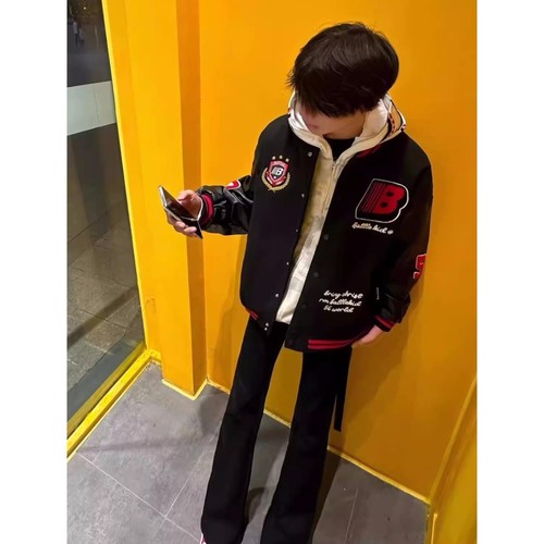 美式高街潮牌棒球服外套男