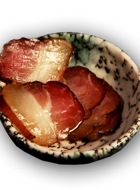 榜爷后腿腊肉湖南湘西农家特产烟熏500g两包家庭装培根熏肉直销