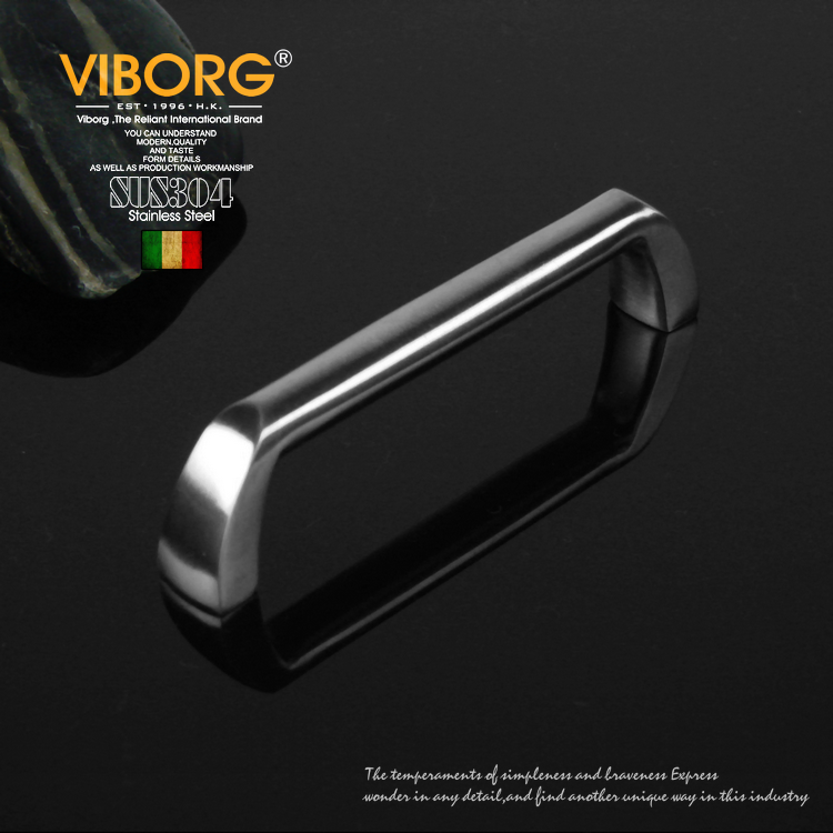 域堡实心304家具浴室双孔拉手