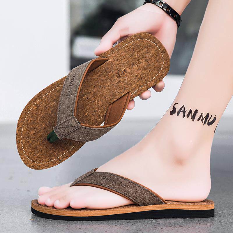 人字拖拖鞋男款夏季外穿透气防臭轻便休闲凉拖男士简约防滑沙滩鞋