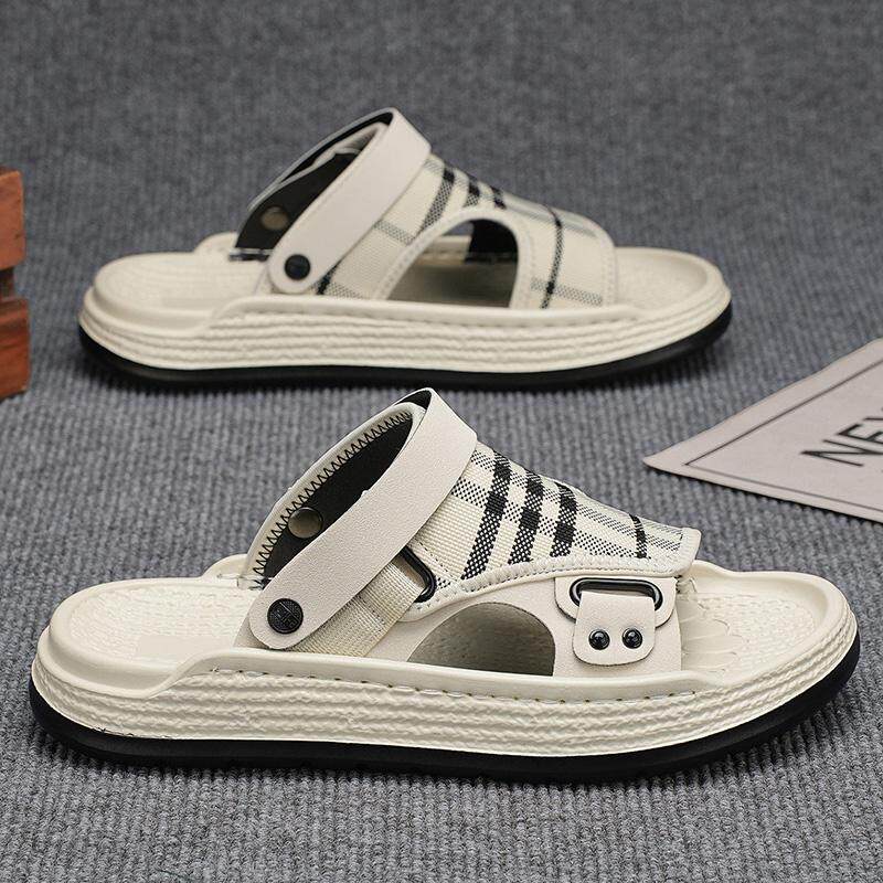 两穿凉鞋男款夏季外穿厚底防滑防臭沙滩凉拖男士开车上班爸爸鞋子