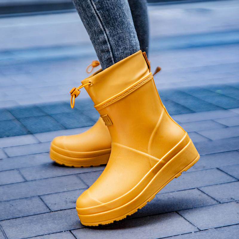 2026时尚雨鞋男女款短款防水防滑雨靴英伦舒适胶套鞋情侣大码水靴