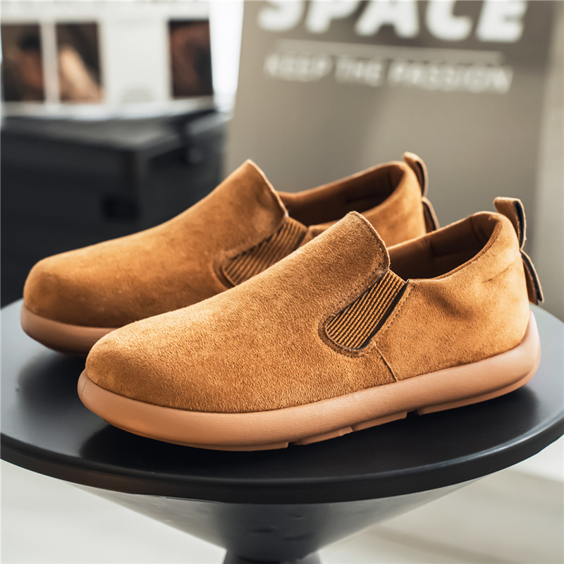 勃肯男鞋2026新款春季轻便软底大码一脚蹬休闲百搭工作开车乐福鞋