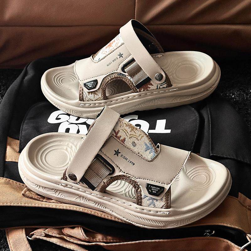 沙滩拖鞋男2026新款夏季外穿高级感厚底防滑耐磨户外运动开车凉鞋