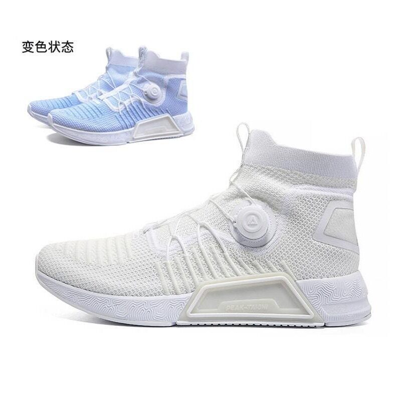 匹克态极忍者男鞋高帮网面休闲鞋生活潮流变色透气学生运动鞋耐磨