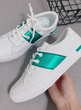 墨瓦MOWA夏小白鞋IN为有你情侣款男女板鞋平底舒适镂空透气网红鞋