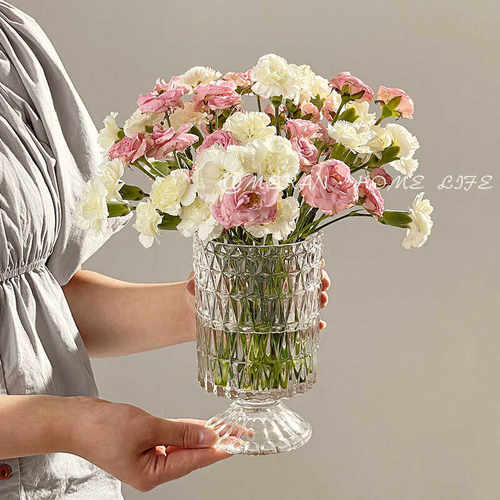 MERAN法式水晶玻璃花瓶高级感