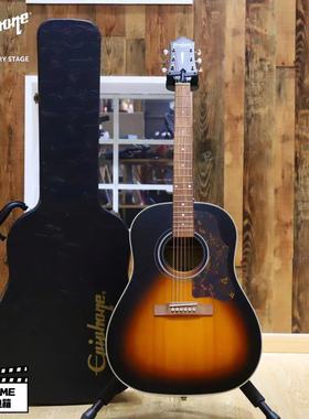 Epiphone易普锋Masterbilt AJ45ME印尼产全单电箱民谣吉他 梦琴行