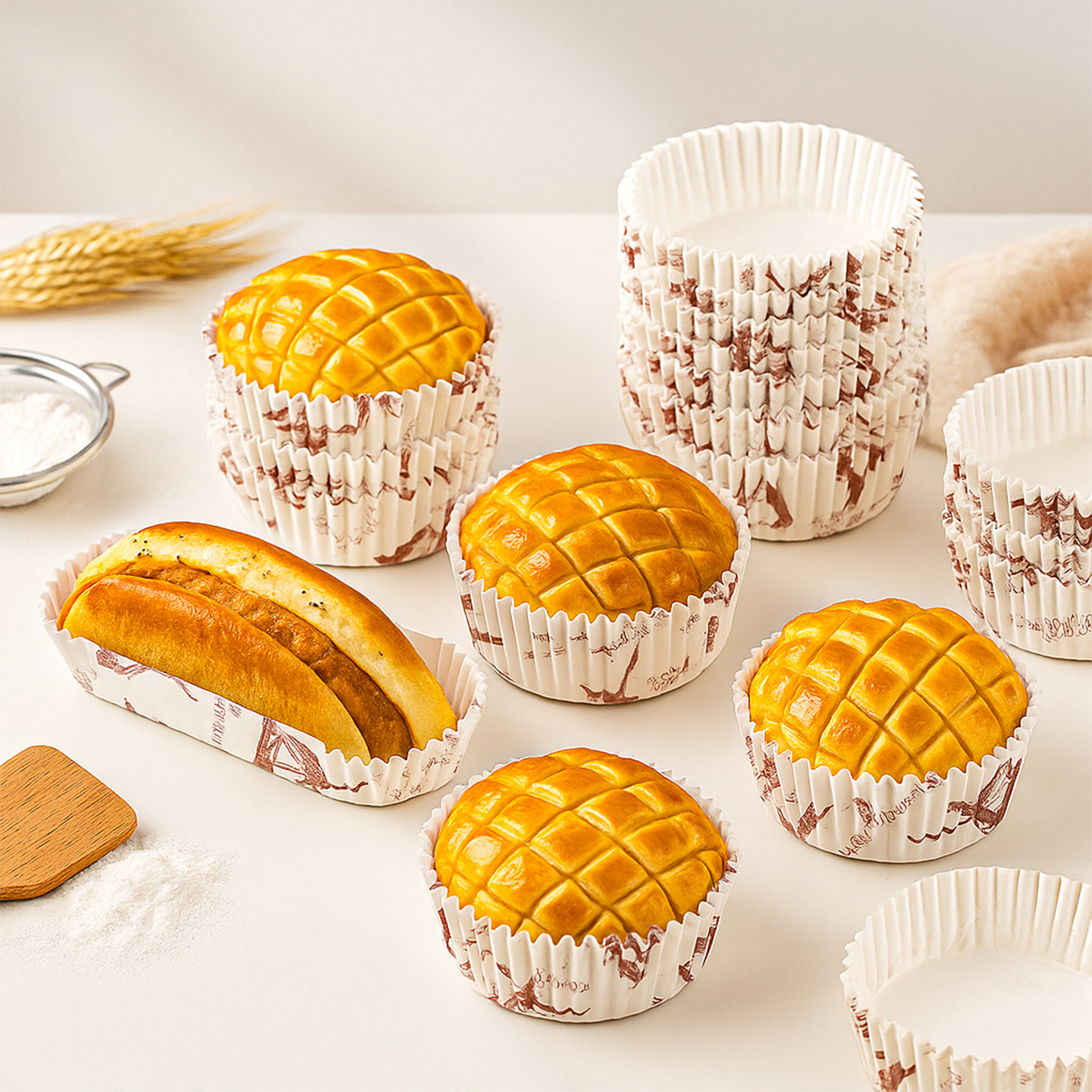 淋膜纸杯蛋糕耐高温防油型个装
