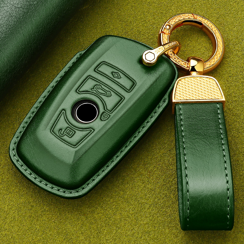 适用宝马钥匙套真皮X1X3X6刀锋5系530三系325lii3汽车钥匙包壳扣
