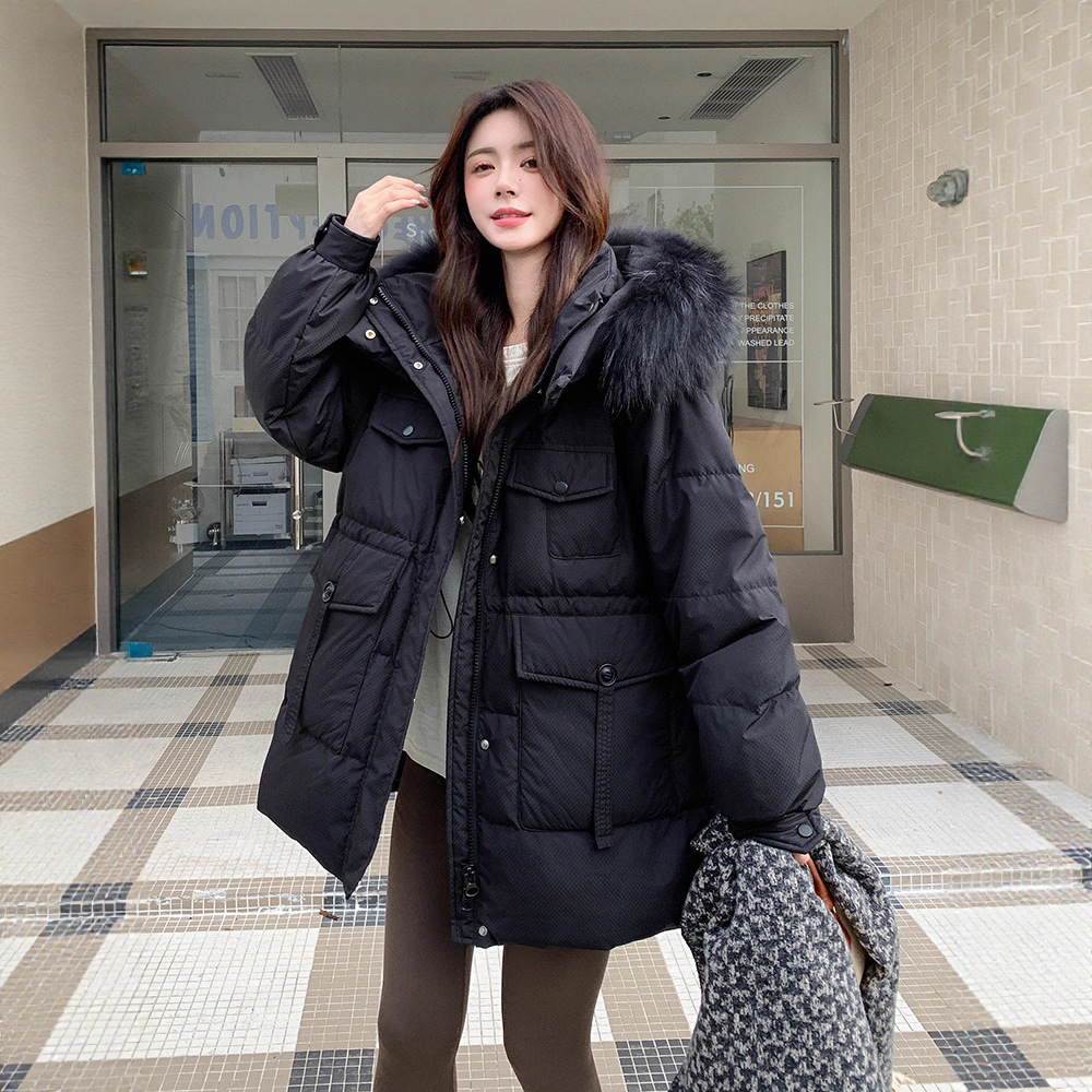 2025冬季特大码黑色金标羽绒服