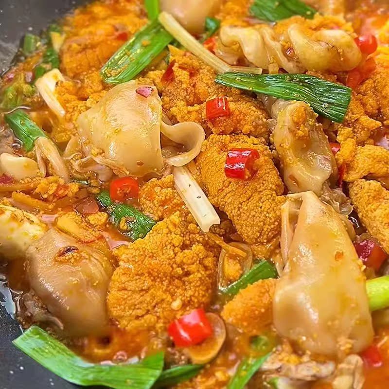 鱼籽鱼泡350g鱼杂火锅半成品特色菜新鲜淡水鱼肚鱼鳔鱼肠冷冻商用