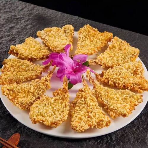 蝴蝶片400g/盒蝴蝶鱼片油炸鱼排天妇罗开花鱼片油炸酒店半成品菜
