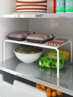 厨房置物架冰箱冰柜橱柜内部台面分层隔板隔层放锅碗盘菜收纳神器