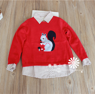 儿童薄款 小码 毛衣 欧美女童宝宝全棉针织衫 外贸童装 特价 不退换