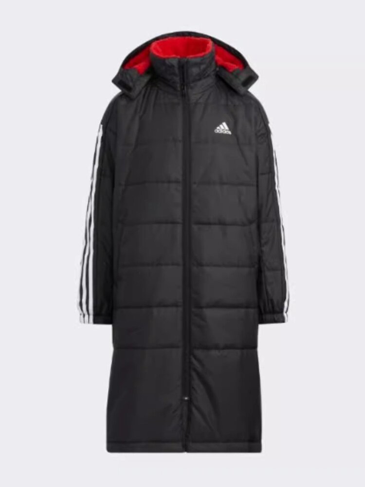 三条纹长款棉服防风保暖儿童