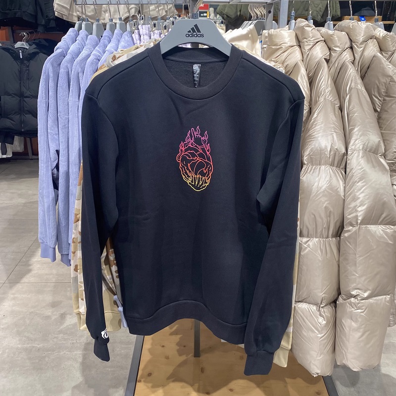 内加绒罗斯logo圆领套头卫衣