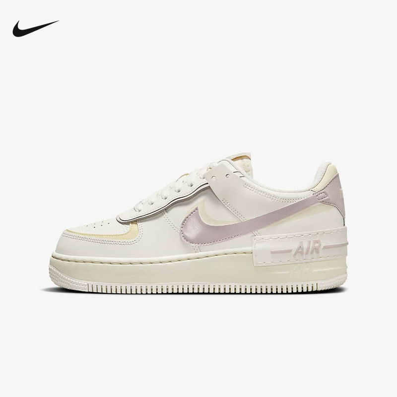 NIKE耐克女鞋新款AF1白紫空军一号低帮板鞋运动休闲鞋DZ1847-104-封面