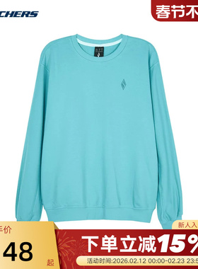 Skechers斯凯奇男款卫衣舒适休闲运动针织套头衫 L124M034/00Y0