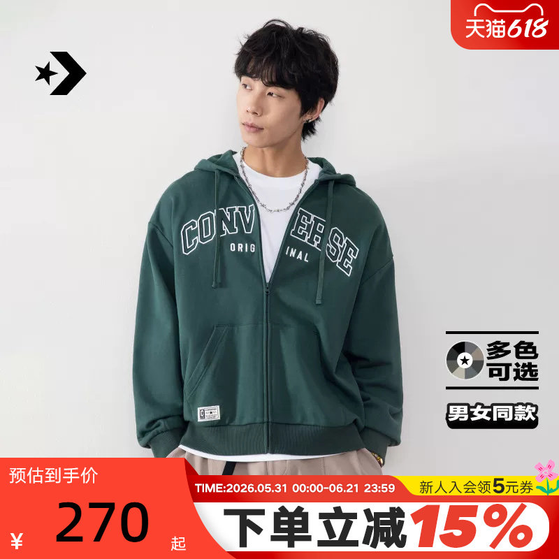 Converse匡威冬男女经典复古连帽外套运动休闲连帽衫 UCJ085-F8G
