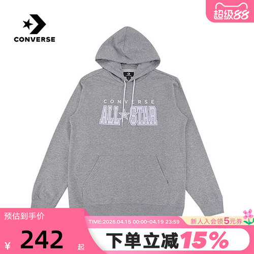 Converse匡威冬男子连帽卫衣时尚百搭休闲针织套头衫MCH872-G59