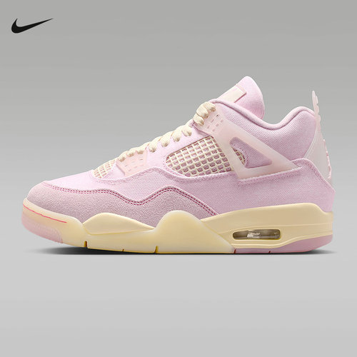 JORDAN耐克女鞋AJ4粉色复古运动鞋秋新款复刻休闲鞋 IB6716-600