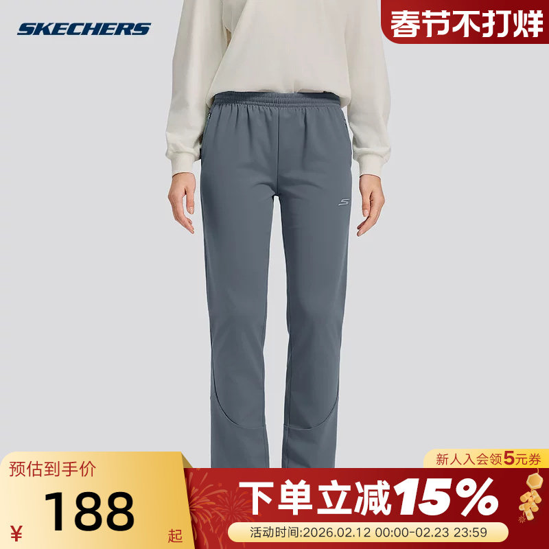 Skechers斯凯奇时尚百搭束脚裤女士加绒保暖长裤运动裤 P4