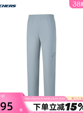 Skechers斯凯奇26春男士百搭休闲加绒保暖梭织长裤 P126M009/02N6