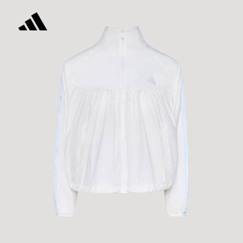 adidas阿迪达斯多巴胺褶皱运动薄外套2026秋女宽松梭织夹克KZ4200