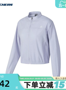 SKECHERS斯凯奇秋女休闲时尚潮流梭织外套 P324W035/02N4