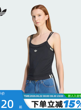 adidas阿迪达斯三叶草千禧辣妹风无袖T恤夏女修身吊带背心 KW4524
