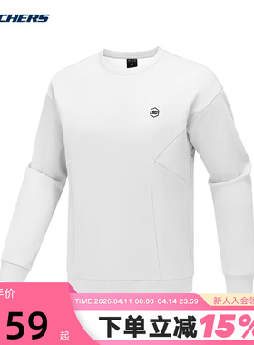 Skechers斯凯奇男子秋冬季保暖卫衣针织圆领套头衫 P425M093/0019