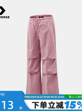 Converse匡威女款运动休闲长裤百搭潮流直筒裤工装裤 WCJ686-PCG