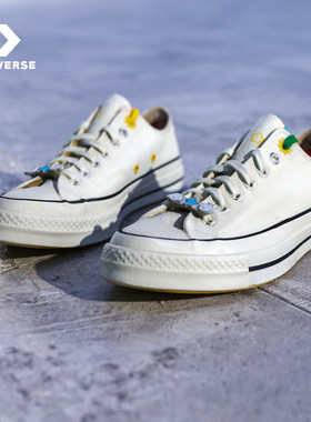 匡威Converse x MATSUI联名彩绘男女情侣款低帮运动帆布鞋A21362C