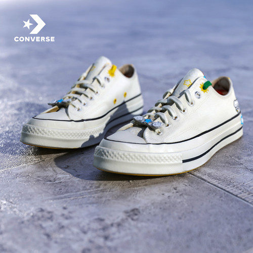 匡威Converse x MATSUI联名彩绘男女情侣款低帮运动帆布鞋A21362C