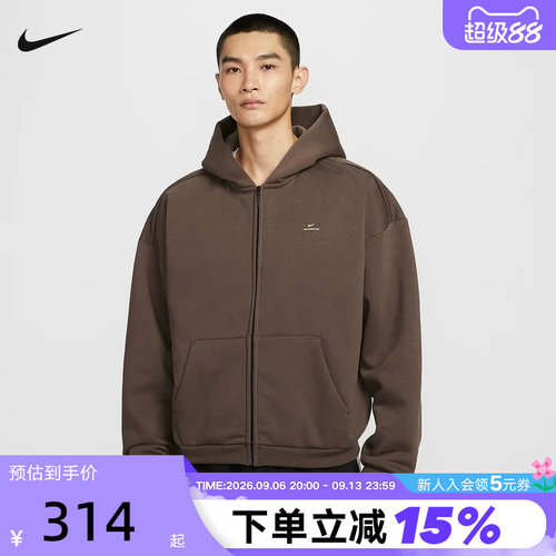 耐克男子篮球连帽衫冬新款THERMA-FIT宽松加绒保暖卫衣IO3690-237