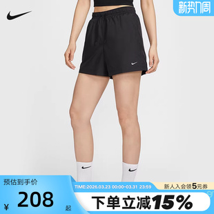 FV7558 耐克女子短裤 休闲刺绣小勾透气宽松运动五分裤 新款 010 夏季