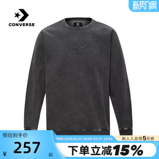 10021572 Converse匡威2025春新品 圆领卫衣 针织套头衫 A01 男款