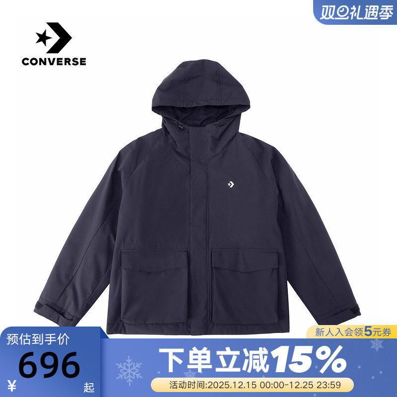 Converse匡威26春男女同款休闲运动连帽外套保暖棉服 UCJ415-GHM