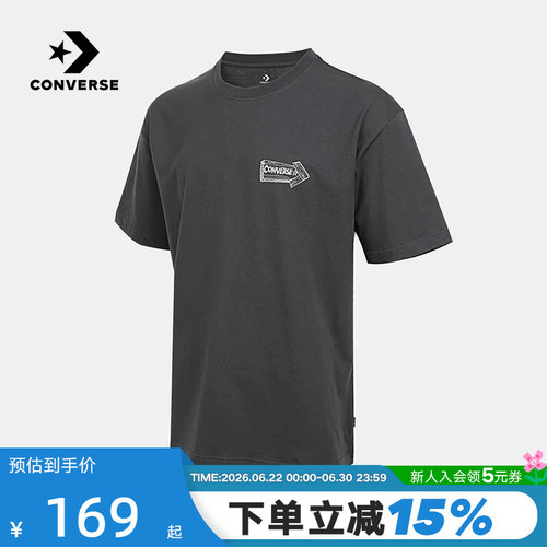 Converse匡威秋男圆领休闲短袖百搭运动T恤上衣 MCJ646-GDA
