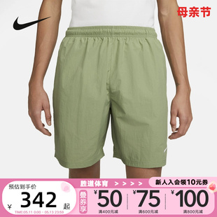 NIKE耐克运动夏季 DX0750 男小logo跑步透气梭织五分裤 速干短裤 386