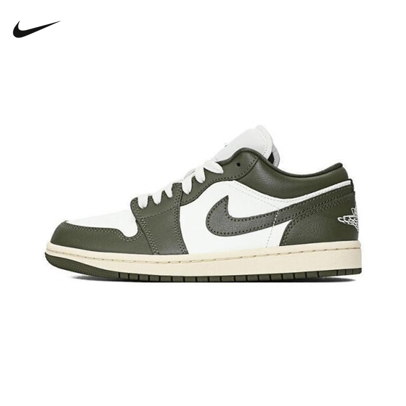 Nike耐克女鞋air Jordan 1 AJ1橄榄绿 低帮板鞋篮球鞋DC0774-122