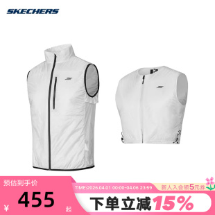 Skechers斯凯奇男运动跑步背心梭织马甲 0019 P324M051