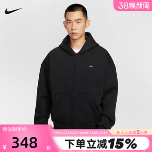 耐克男子篮球连帽衫冬新款THERMA-FIT宽松加绒保暖卫衣IO3690-010