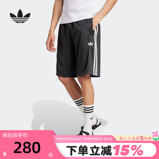 adidas阿迪达斯三叶草五分裤 JC6245 夏男女慵懒风提花针织短裤