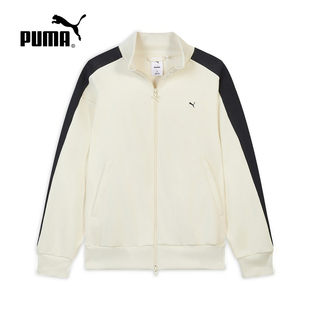 PUMA彪马MUSINSA联名撞色T7复古夹克2026夏女针织外套 638015-87