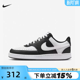 DH3158 Nike耐克女鞋 黑白低帮复古休闲板鞋 COURT运动鞋 003 秋新款