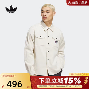 adidas阿迪达斯三叶草灯芯绒纽扣衬衫 JX5443 冬男Shmoofoil外套