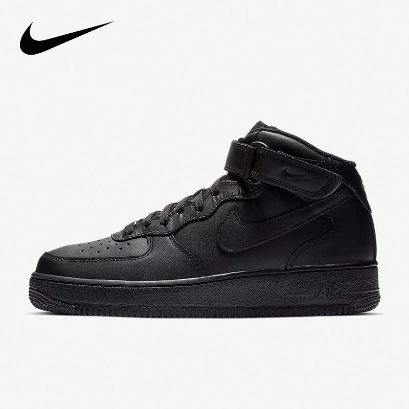 NIKE耐克男鞋AIR FORCE 1空军一号经典AF1黑色高帮板鞋CW2289-001