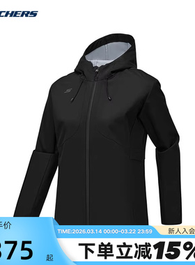 Skechers斯凯奇女子运动休闲连帽梭织外套 P325W067/0018